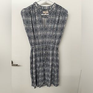 Blue and white summer dress from the Loft. Mediterranean style